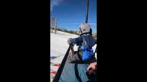 Skilled Toddler Skiing  In Lake Tahoe