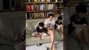 Mom Shows off Incredible Quick Reflexes Catching Falling Book