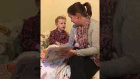 Cute toddler corrects mum's pronunciation