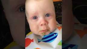 Baby moved to tears by mother's song