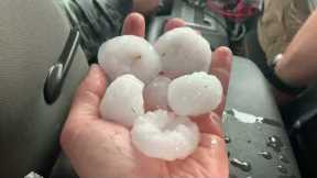 Golf ball-sized hail hits Texas during severe thunderstorm