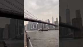 Moment crane crashes into Brooklyn Bridge leaving steel beam cracked