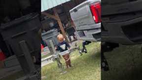 Son Helps Dad With Trailer