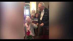 Son reunites with his mum after years away on her 100TH BIRTHDAY #shorts