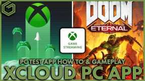 How To Setup Xcloud ( Game Streaming ) PC Test App - Impressive 8min of Doom Eternal Gameplay