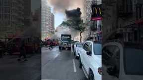 Heroic Firefighters put out large fire inside truck bed in NYC