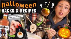 I Tried VIRAL HALLOWEEN TREATS & FOOD HACKS! What's ACTUALLY worth making??