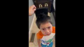 Boy gets Head Caught in Mouse Trap