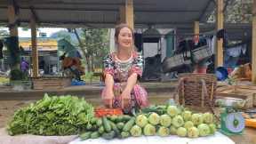 Vang Hoa And Zon Harvest Vegetables To Sell In The Highland Market, king kong amazon, Fp 284