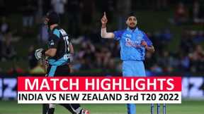 India vs New Zealand 3rd T20 Tied Match Highlights 2022 | Amazon Prime Highlights