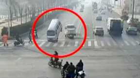 Weird Car Crash Video Goes Viral In China