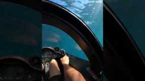 Riding in a semi submersible shark boat
