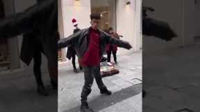 Dancer produces stunning routine after being challenged to dance with buskers in Madrid