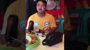 Bottle of soy sauce explodes on man's food