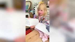 Little girl has sassy response after she was given an 'empty' birthday card