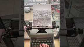 Typewriter artist creates flawless sketch of London's Royal Albert Hall