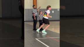 Adorable! 7-year-old boy referees basketball games