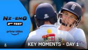 NZ vs Eng | 2nd Test - Day 1 🏏 | Key Moments | Prime Video India