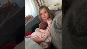 'I haven't got any milk' - Girl tells her newborn sister