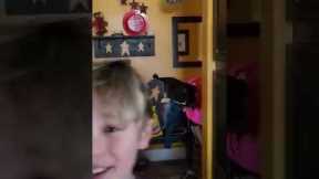 Grandmother is surprised when grandkids visit after a year