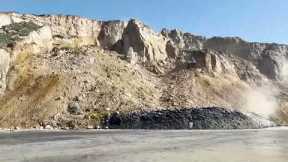 Massive 250-foot wide cliff collapses cutting California beach in half