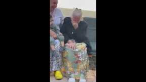 Emotional moment grandma gets first birthday mariachi, aged 90