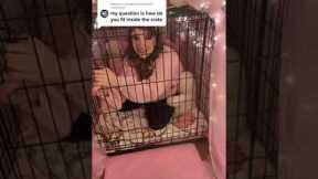 21 Year Old Woman Uses Dog Cage To Relax