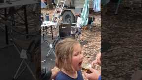 7 years old girl tries oyster for the first time