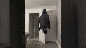 Woman pulls a crazy hide and seek scare