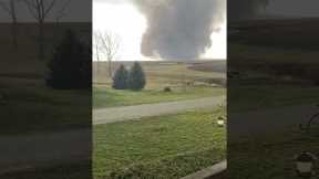 Huge tornado tears across farmland in Iowa