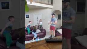 Children perform hilarious prank on dad