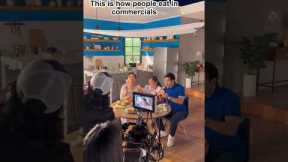 Behinds the scenes of a food commercial