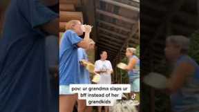 Grandma slaps best friend during tortilla challenge