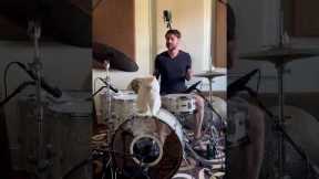 Deaf cat enjoys vibrations from the drums