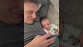 Baby's precious reaction to seeing herself on video for first time