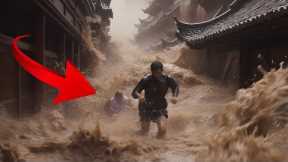 SCARY Flash Floods In CHINA! Millions Evacuated, Many People & Homes Swept Away!