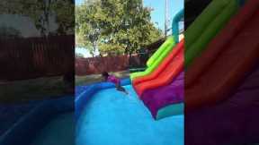 Girl's waterslide adventure ends with her getting tossed out of pool