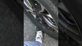 Foot Gets Stuck Under Car