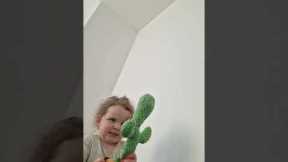 Kids freaks out over talking cactus 😂