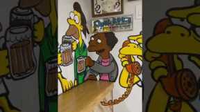 Woman paints flawless Simpsons mural and leaves partner stunned