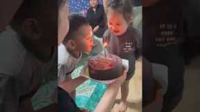 Girl Tries To Put Out A Candle With Her Eyes