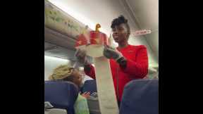 Flight Attendants Create Special Surprise For Passengers Getting Married