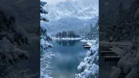 Winter Wonderland! Breathtaking view of Lake Eibsee