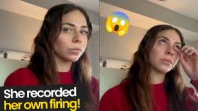 Woman divides the internet after recording herself being fired!