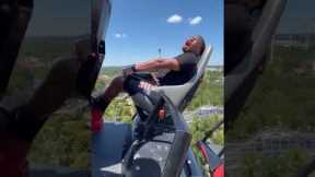 Guy faces his worst nightmare - a roller coaster