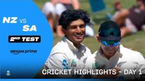NZ vs SA 2nd Test - Cricket Highlights | Day 1 | Prime Video India