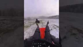 Adrenaline-fueled snow sledding thrills in France