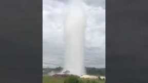 Strange Waterfall Coming From Sky