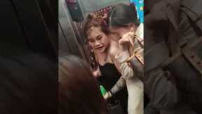 Women Trapped In Elevator With Fighting Dogs