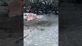 Man Saves Dog From Ice In Frozen Pond